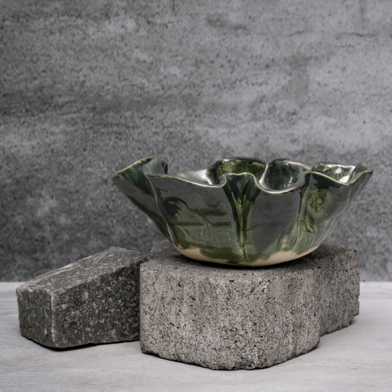 Crumple Decorative Bowl By Shivika's Pottery Crumple Decorative Bowl By Shivika's Pottery