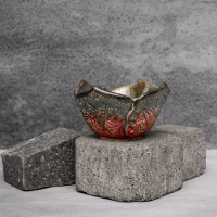 Dual Tone Textured Serving Bowl By Shivika's Pottery Dual Tone Textured Serving Bowl By Shivika's Pottery