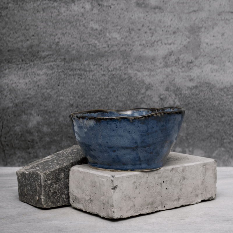 Indigo Abstract Bowl By Shivika's Pottery Indigo Abstract Bowl By Shivika's Pottery
