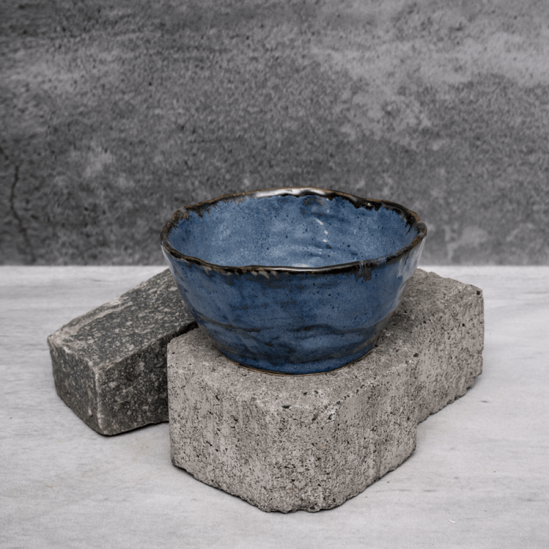 Indigo Abstract Bowl By Shivika's Pottery Indigo Abstract Bowl By Shivika's Pottery