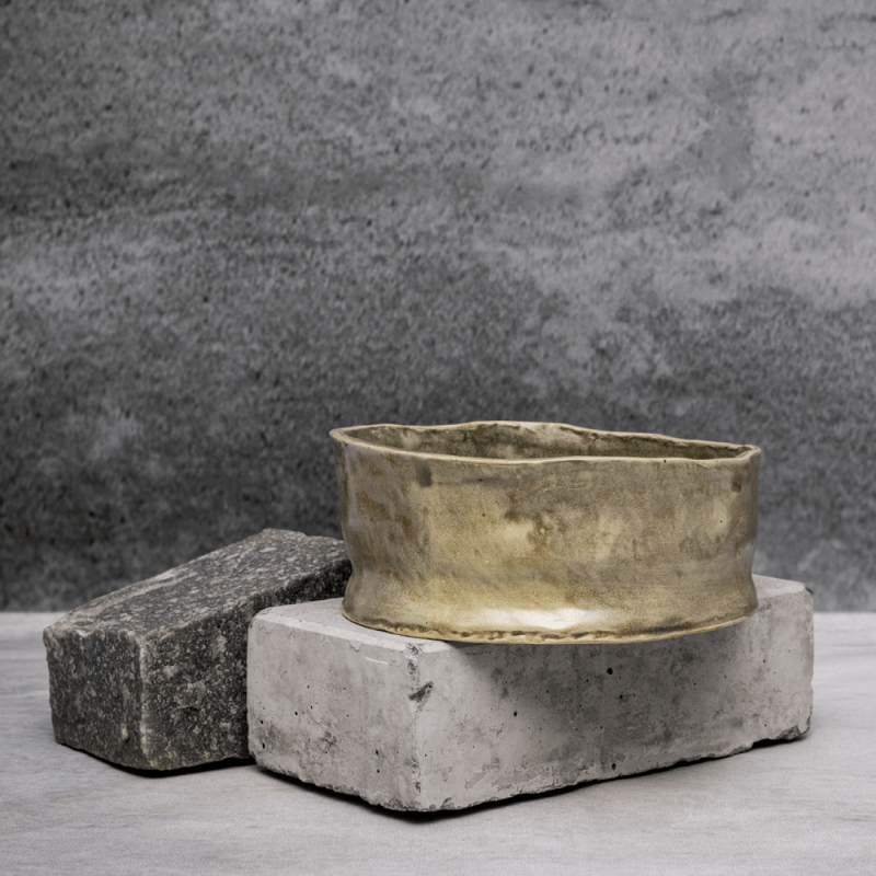 Gold Shimmer Bowl By Shivika's Pottery Gold Shimmer Bowl By Shivika's Pottery