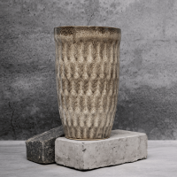 Beige Textured Planter By Shivika's Pottery Beige Textured Planter By Shivika's Pottery