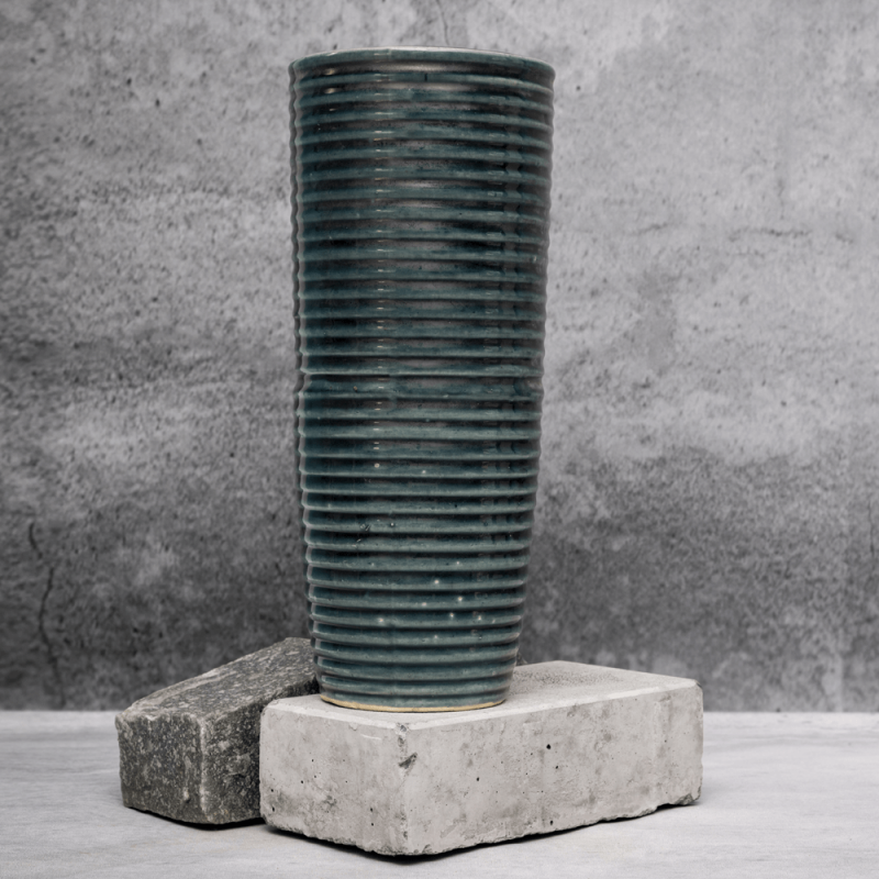 Lineate Striped Planter By Shivika's Pottery Lineate Striped Planter By Shivika's Pottery