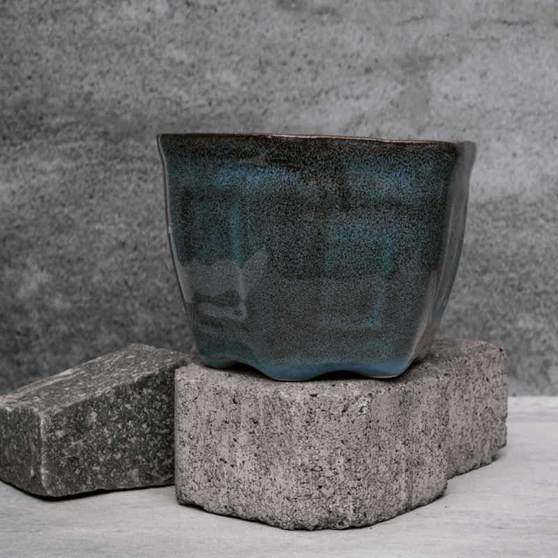 Earthy Blue Planter By Shivika's Pottery Earthy Blue Planter By Shivika's Pottery