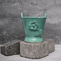 Turquoise Flower Planter By Shivika's Pottery Turquoise Flower Planter By Shivika's Pottery