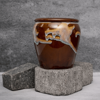 Brown Abstract Planter By Shivika's Pottery Brown Abstract Planter By Shivika's Pottery