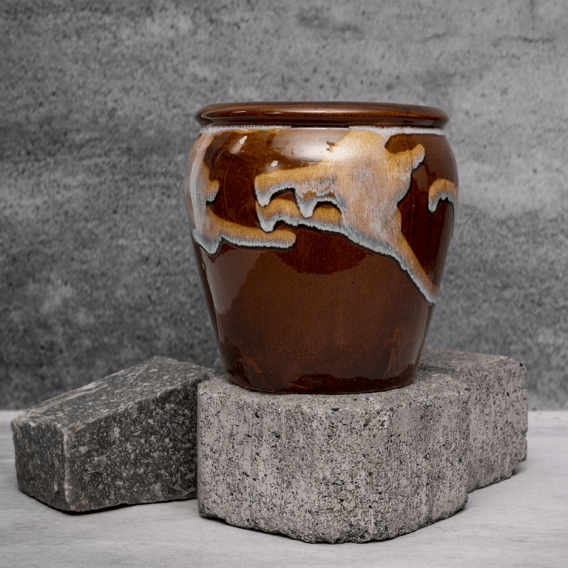Brown Abstract Planter By Shivika's Pottery Brown Abstract Planter By Shivika's Pottery