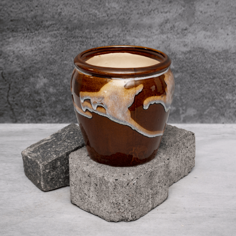 Brown Abstract Planter By Shivika's Pottery Brown Abstract Planter By Shivika's Pottery