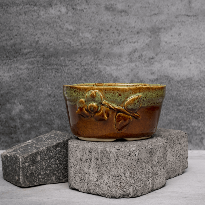 Dual Tone Flower Pattern Planter By Shivika's Pottery Dual Tone Flower Pattern Planter By Shivika's Pottery