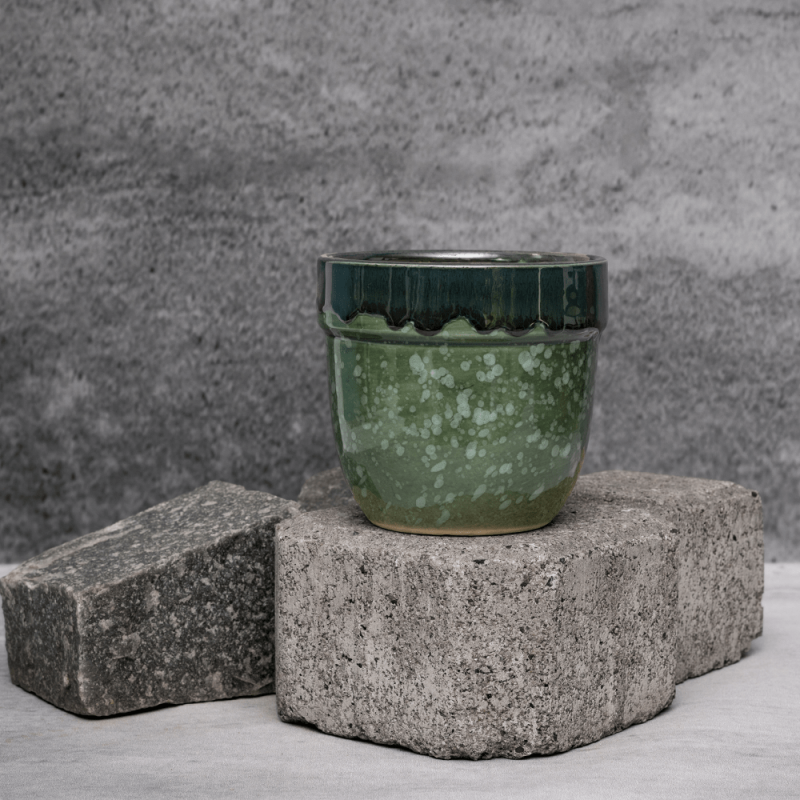 Green Dual Tone Dapper Planter By Shivika's Pottery Green Dual Tone Dapper Planter By Shivika's Pottery