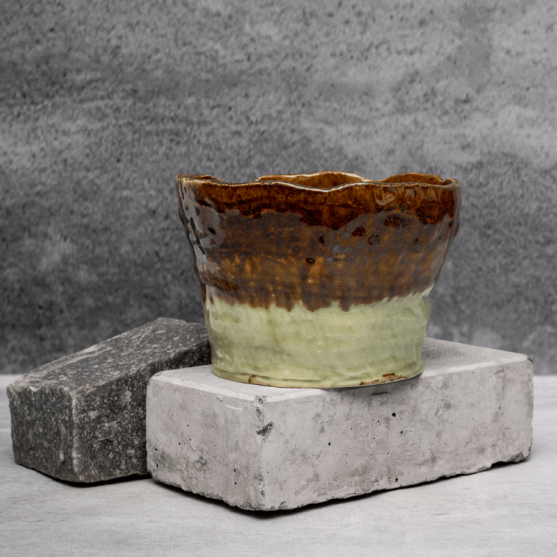 Brown Dual Tone Planter By Shivika's Pottery Brown Dual Tone Planter By Shivika's Pottery