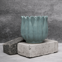 Blue Lotus Planter By Shivika's Pottery Blue Lotus Planter By Shivika's Pottery