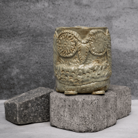 Green Rustic Owl Planter By Shivika's Pottery Green Rustic Owl Planter By Shivika's Pottery