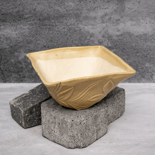 Yellow Square Planter By Shivika's Pottery Yellow Square Planter By Shivika's Pottery