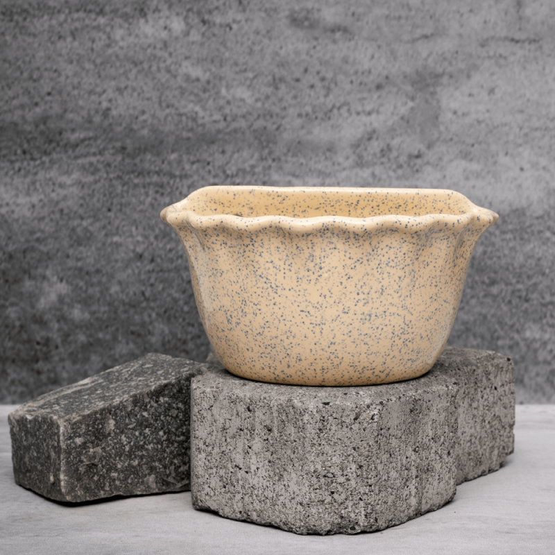 Beige Curly Planter By Shivika's Pottery Beige Curly Planter By Shivika's Pottery