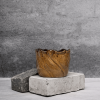 Ochre Swirl Planter By Shivika's Pottery Ochre Swirl Planter By Shivika's Pottery