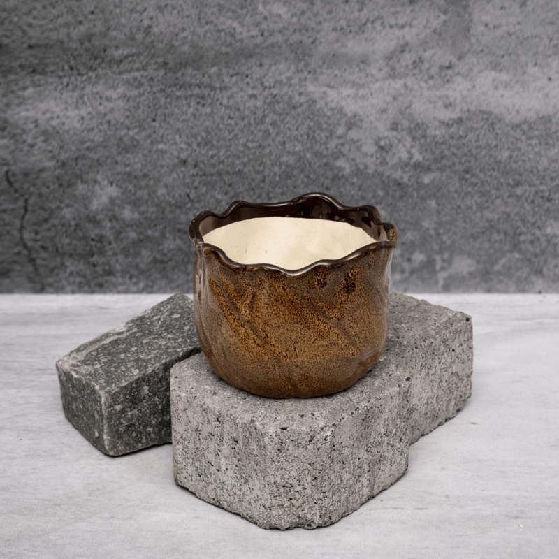 Ochre Swirl Planter By Shivika's Pottery Ochre Swirl Planter By Shivika's Pottery