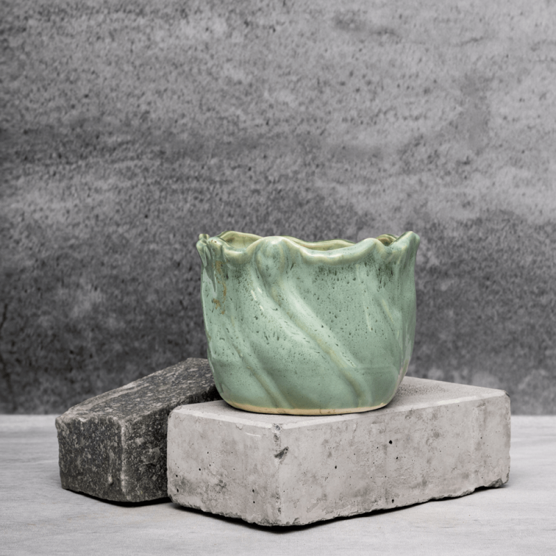 Mint Swirl Planter By Shivika's Pottery Mint Swirl Planter By Shivika's Pottery