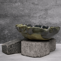 Olive Leafy Platter By Shivika's Pottery Olive Leafy Platter By Shivika's Pottery