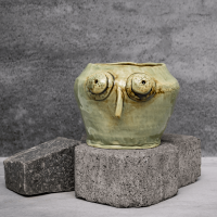 Light Green Owl Pot By Shivika's Pottery Light Green Owl Pot By Shivika's Pottery