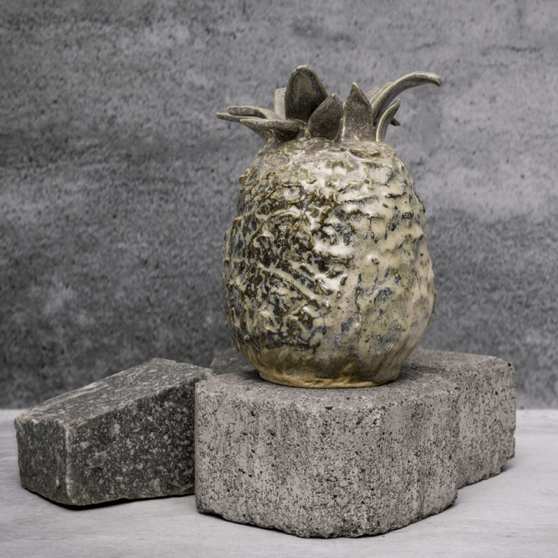Green Rustic Pineapple Showpiece Display By Shivika's Pottery Green Rustic Pineapple Showpiece Display By Shivika's Pottery