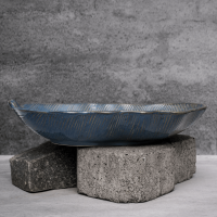 Blue Stripe Pattern Tray By Shivika's Pottery Blue Stripe Pattern Tray By Shivika's Pottery