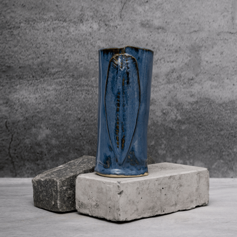 Moonlight Blue Vase By Shivika's Pottery Moonlight Blue Vase By Shivika's Pottery