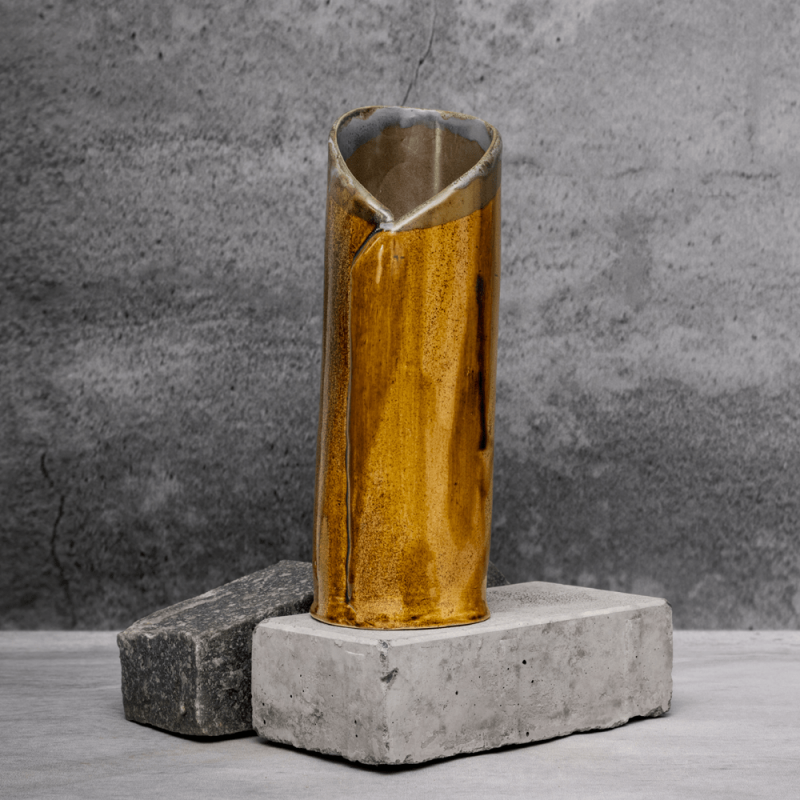 Golden Luminosity Vase By Shivika's Pottery Golden Luminosity Vase By Shivika's Pottery