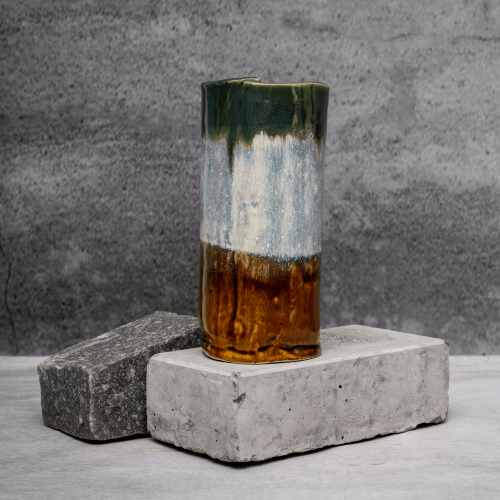Three Tone Exquisite Vase By Shivika's Pottery Three Tone Exquisite Vase By Shivika's Pottery
