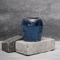 Blue Abstract Vase By Shivika's Pottery