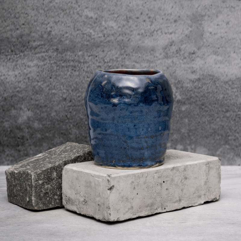Blue Abstract Vase By Shivika's Pottery Blue Abstract Vase By Shivika's Pottery