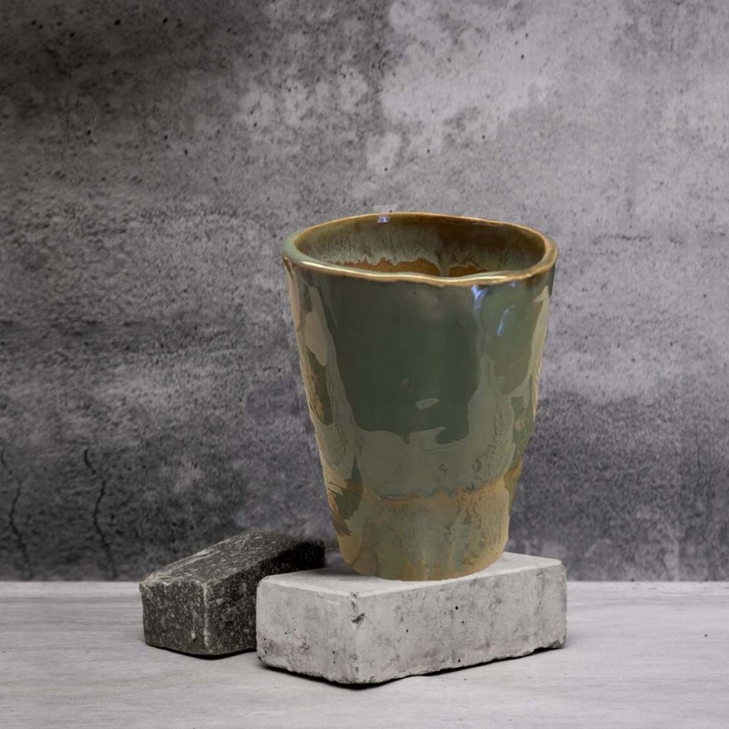 Green Vase by Shivika's Pottery Green Vase by Shivika's Pottery